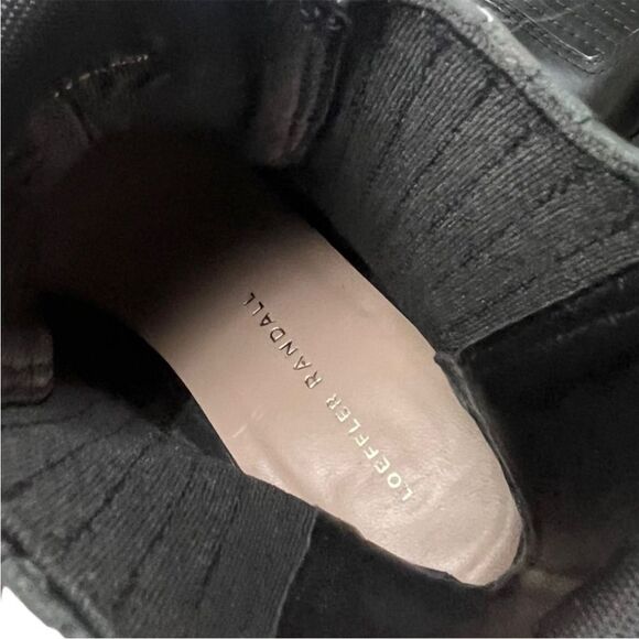 Loeffler Randall Arianna Square Toe Leather Black Ankle Boots size 6.5 - Picture 12 of 12